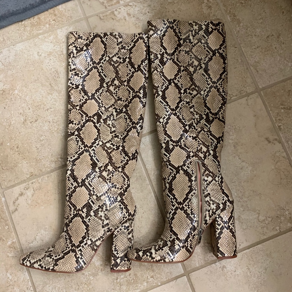 Zara snake knew high boots